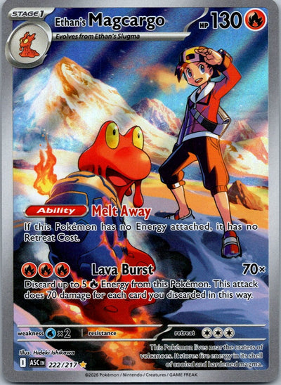 Pokemon Ethan's Magcargo 222/217 Illustration Rare NM