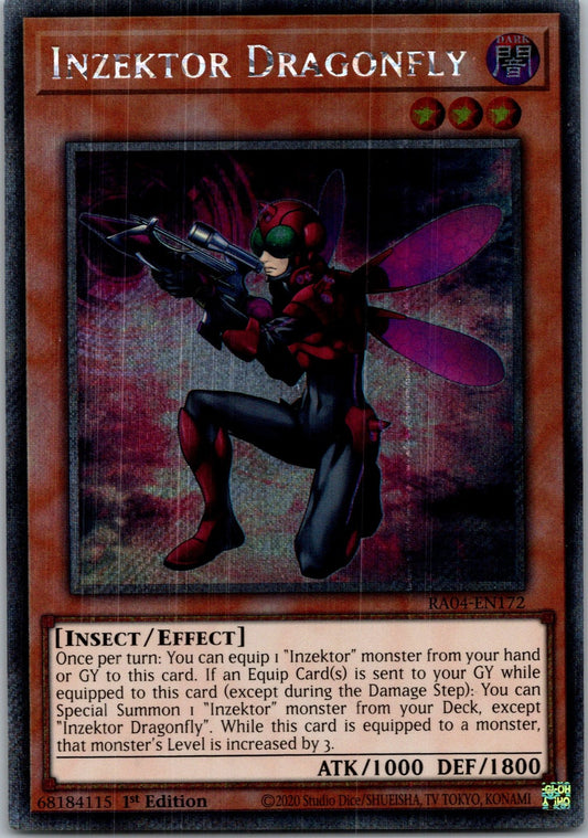 Yugioh Inzektor Dragonfly RA04-EN172 1st Edition Platinum Secret Rare NM