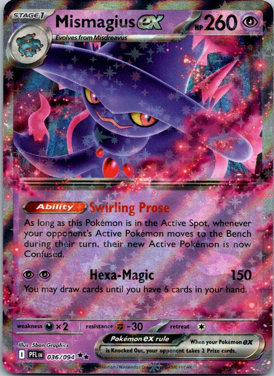 Pokemon Mismagius ex 036/094 Double Rare NM