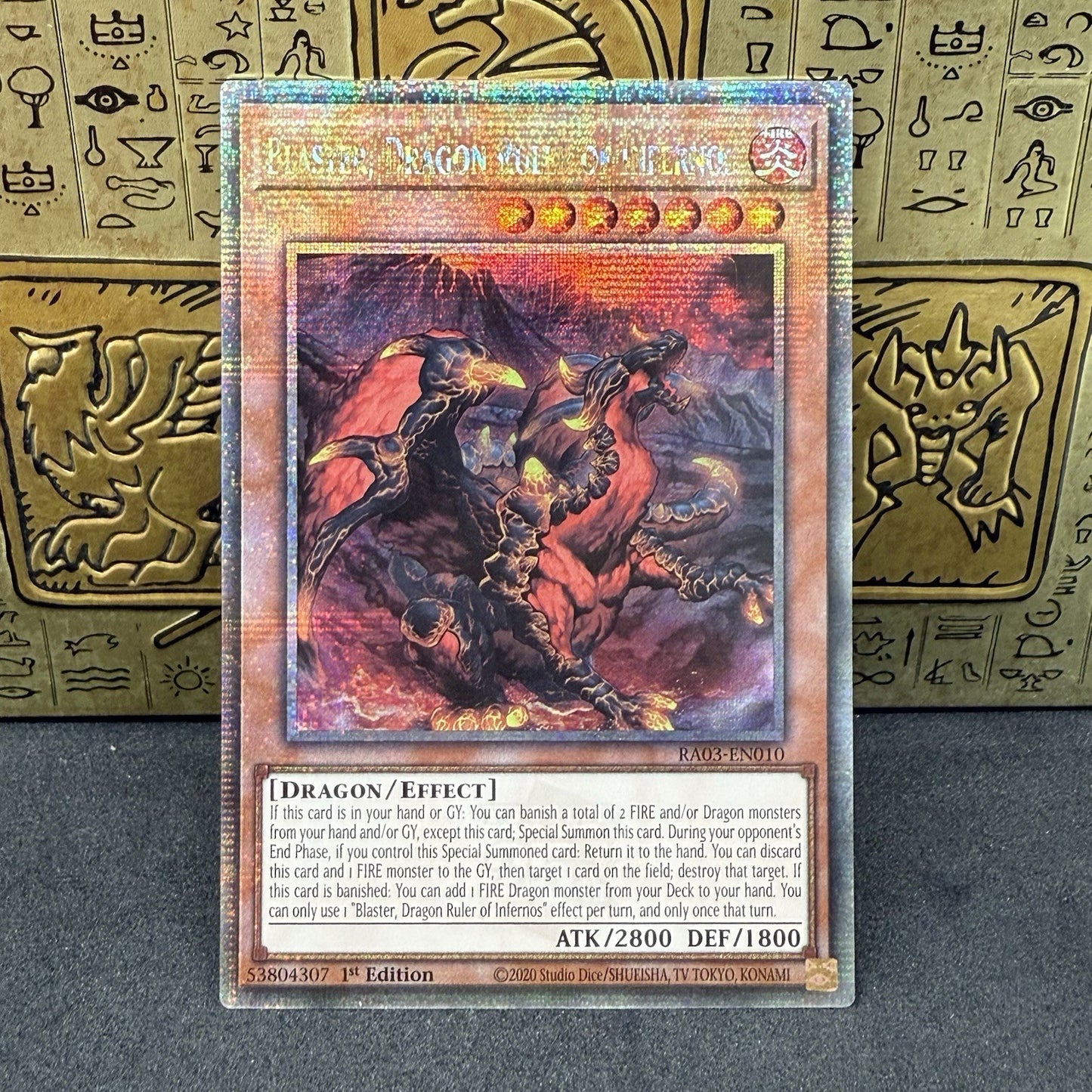 Yugioh Blaster, Dragon Ruler of Infernos RA03-EN010 Quarter Century Secret NM