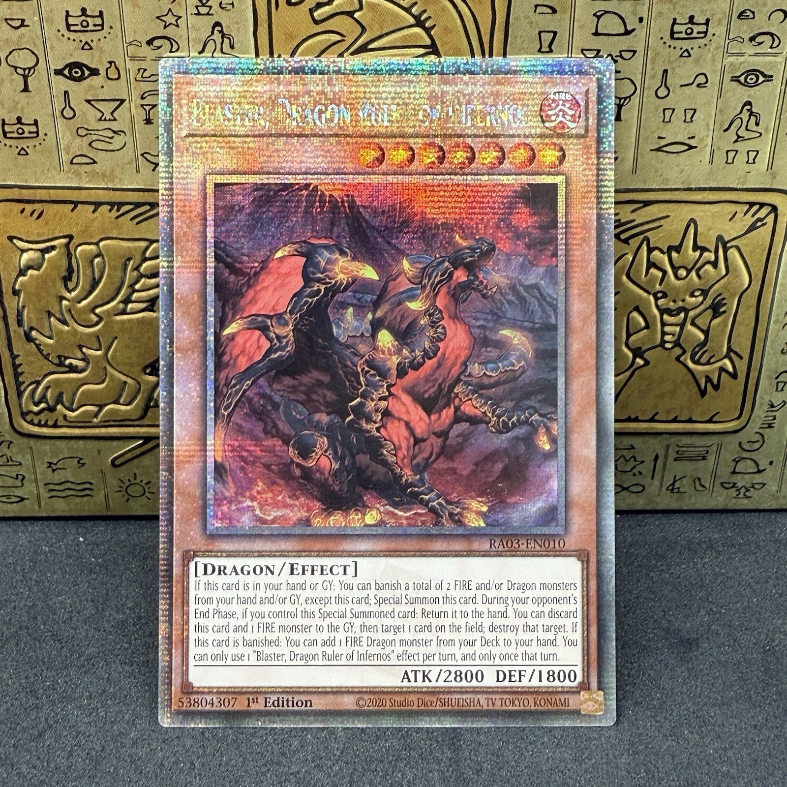 Yugioh Blaster, Dragon Ruler of Infernos RA03-EN010 Quarter Century Secret NM