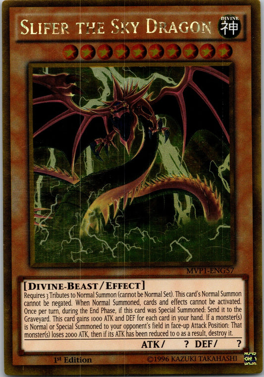 Yugioh Slifer the Sky Dragon MVP1-ENG57 1st Edition Gold Rare NM
