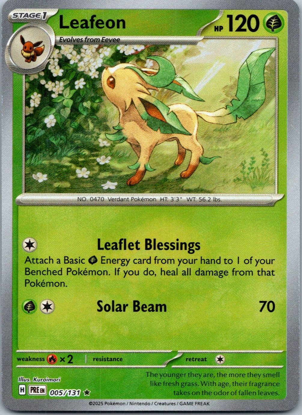 Pokemon Leafeon 005/131 Rare NM