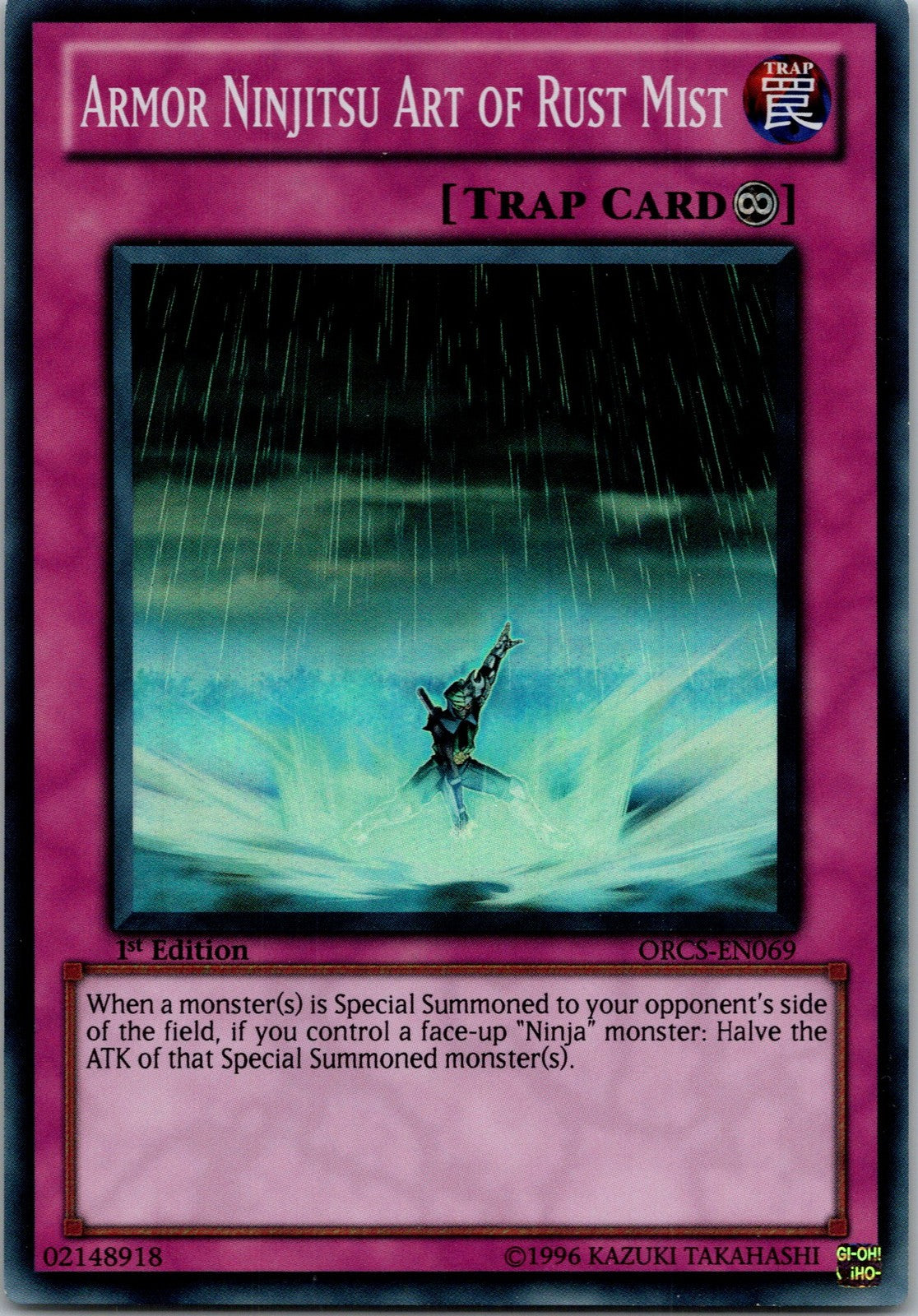 Yugioh Armor Ninjitsu Art of Rust Mist ORCS-EN069 1st Edition Super Rare NM