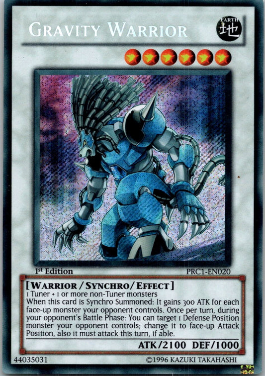 Yugioh Gravity Warrior PRC1-EN020 1st Edition Secret Rare NM