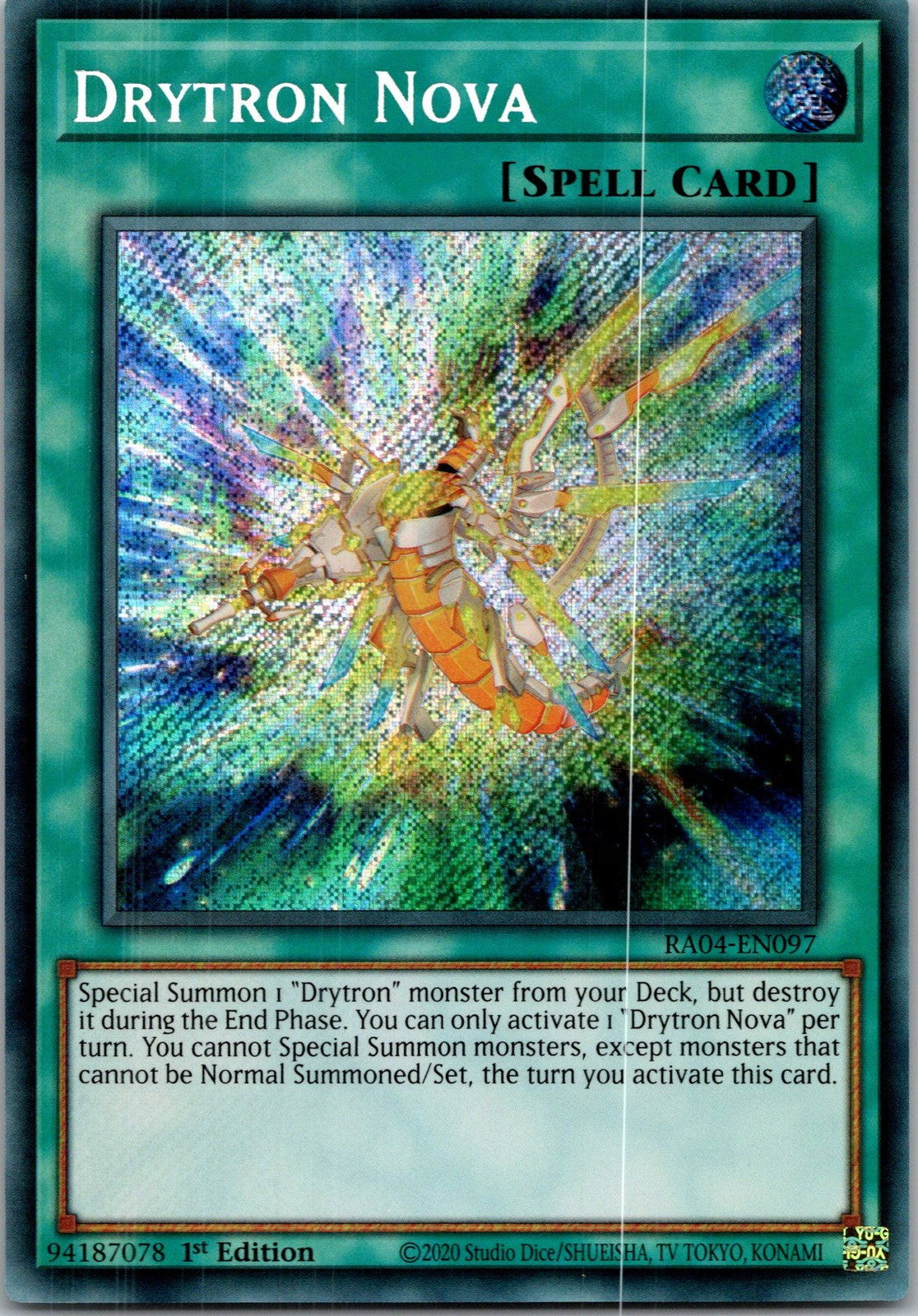 Yugioh Drytron Nova (Secret Rare) RA04-EN097 1st Edition Secret Rare NM