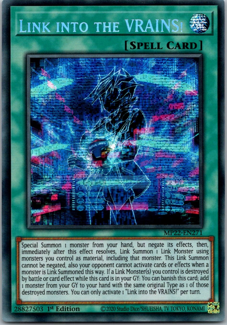 Yugioh Link into the VRAINS! MP22-EN271 1st Edition Prismatic Secret Rare NM