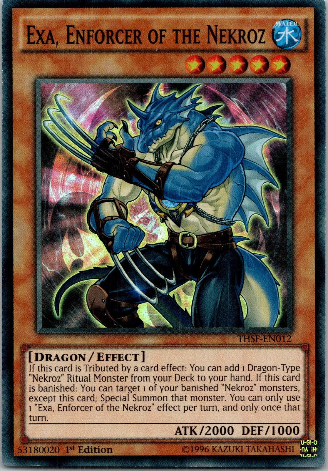 Yugioh Exa, Enforcer of the Nekroz THSF-EN012 1st Edition Super Rare NM