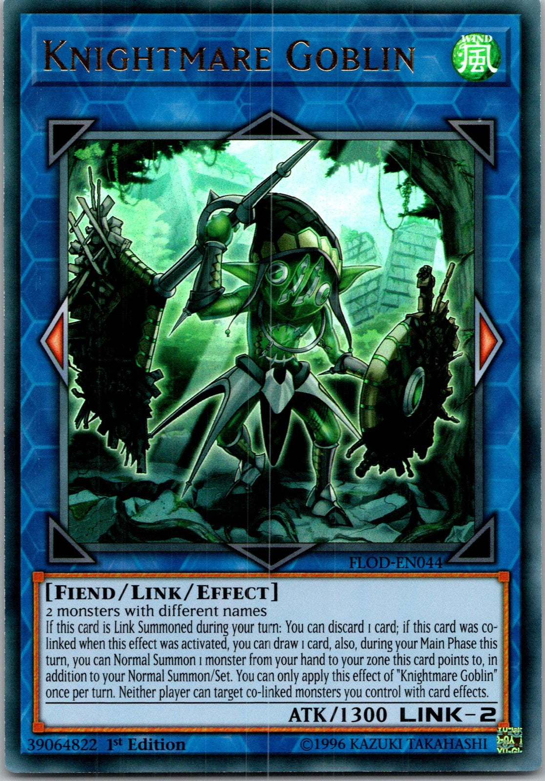 Yugioh Knightmare Goblin FLOD-EN044 1st Edition Ultra Rare NM