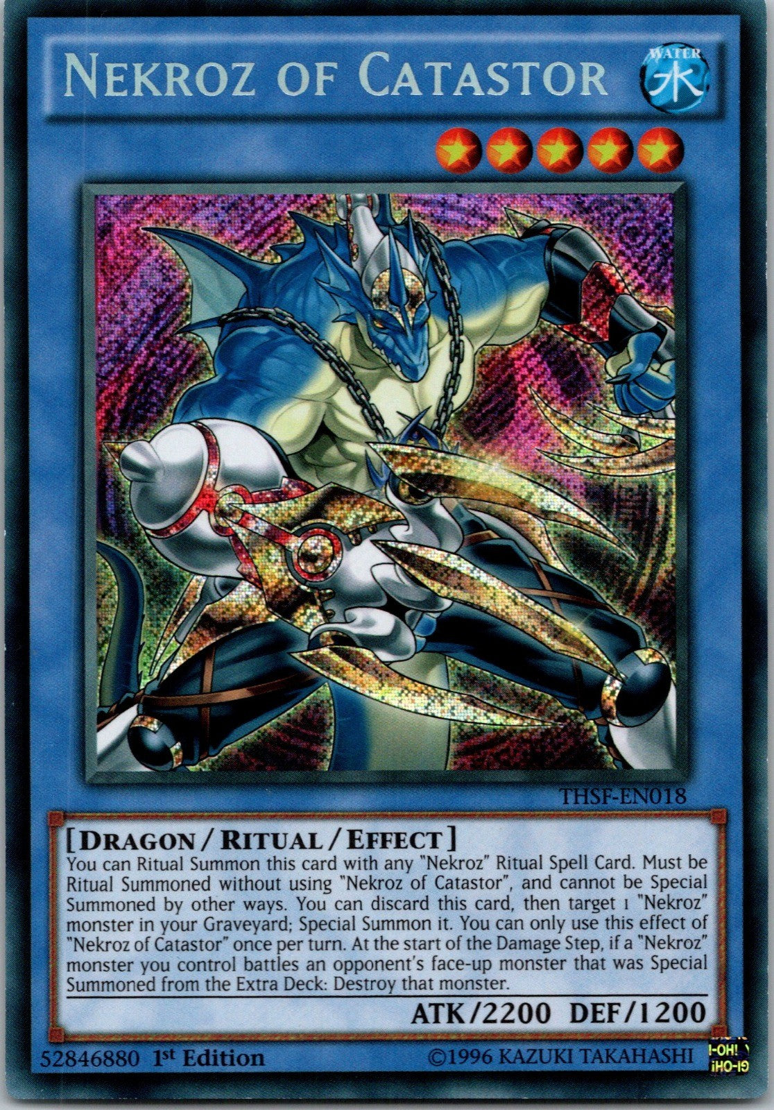 Yugioh Nekroz of Catastor THSF-EN018 1st Edition Secret Rare NM