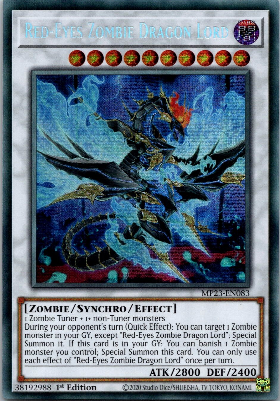 Yugioh Red-Eyes Zombie Dragon Lord MP23-EN083 1st Edition Secret Rare NM