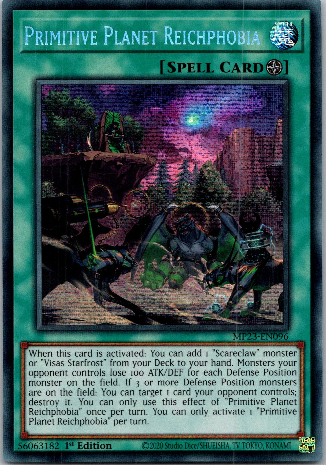 Yugioh Primitive Planet Reichphobia MP23-EN096 1st Edition Secret Rare NM