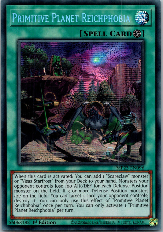Yugioh Primitive Planet Reichphobia MP23-EN096 1st Edition Secret Rare NM