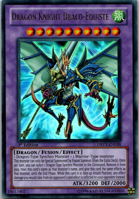 Yugioh Dragon Knight Draco-Equiste DREV-EN038 1st Edition Ultra Rare NM