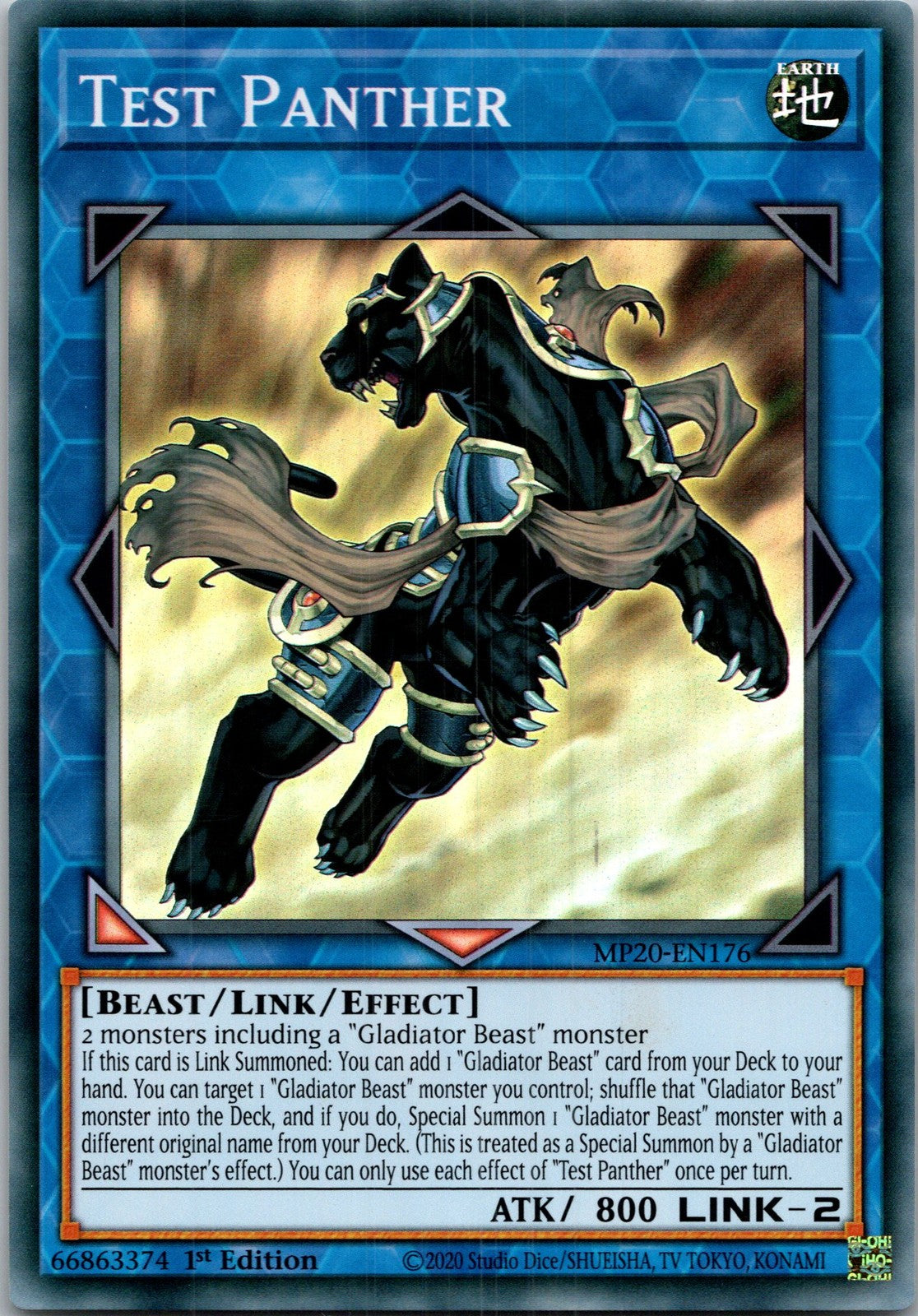Yugioh Test Panther MP20-EN176 1st Edition Super Rare NM