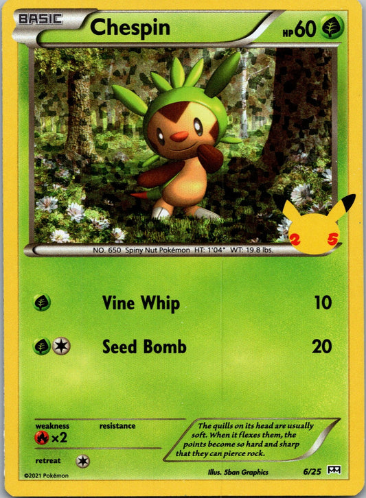Pokemon Chespin Holo - 6/25 Promo NM
