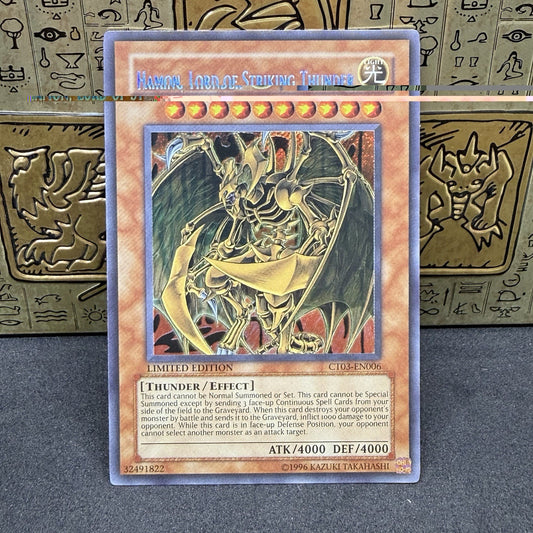 Yugioh Hamon, Lord of Striking Thunder CT03-EN006 Secret Rare Limited Edition NM