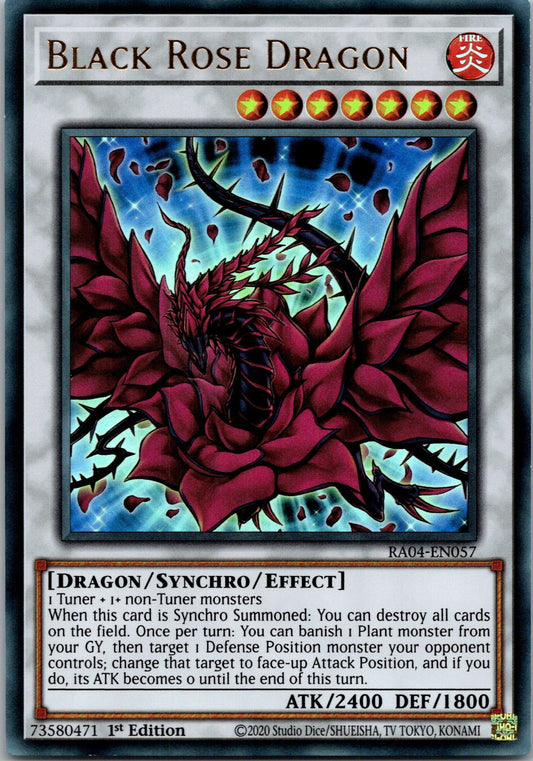 Yugioh Black Rose Dragon RA04-EN057 1st Edition Ultra Rare NM