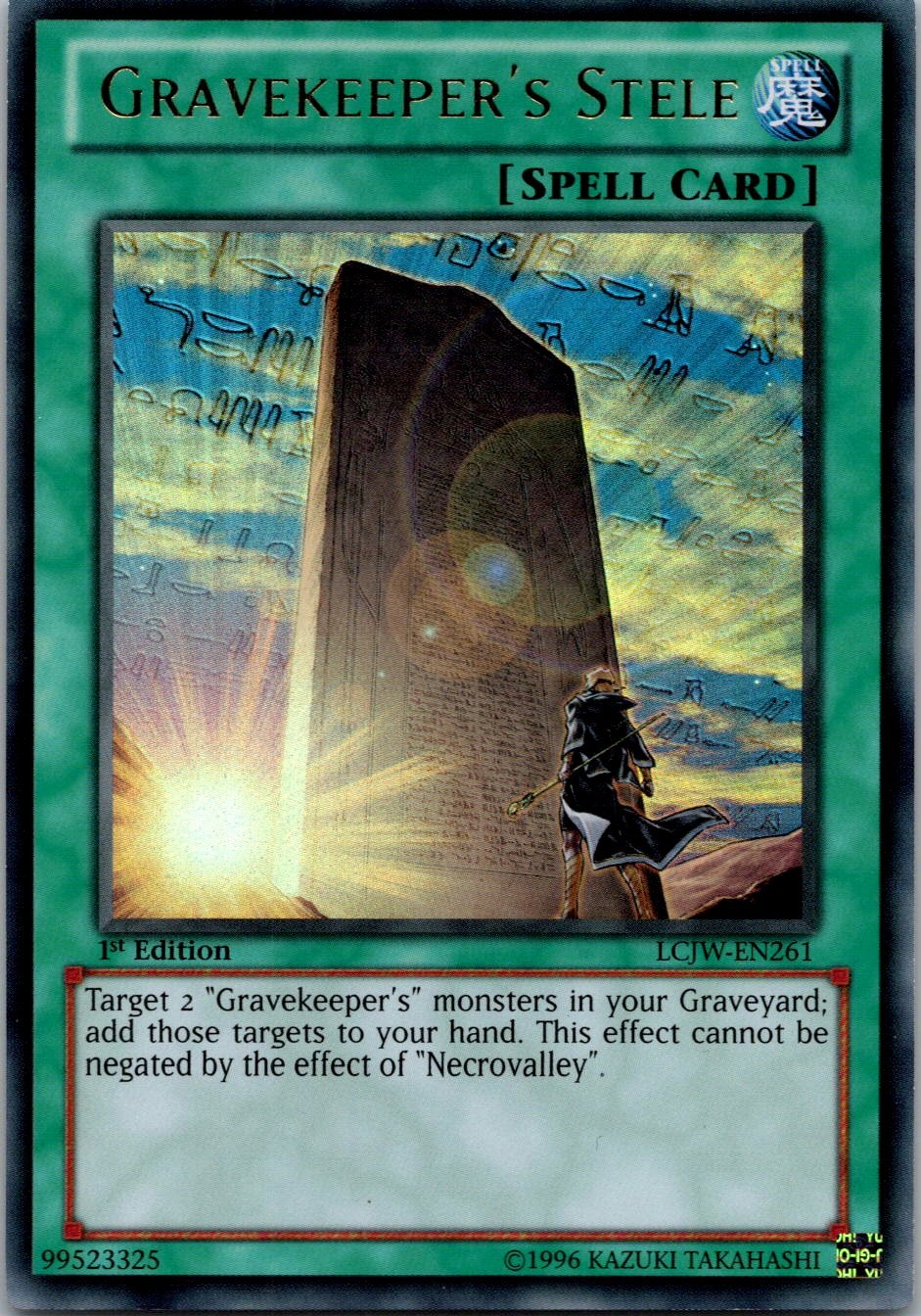 Yugioh Gravekeeper's Stele LCJW-EN261 1st Edition Ultra Rare NM