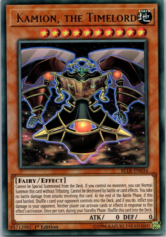 Yugioh Kamion, the Timelord BLLR-EN034 1st Edition Ultra Rare NM