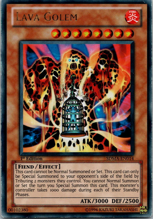 Yugioh Lava Golem SDMA-EN014 1st Edition Ultra Rare NM