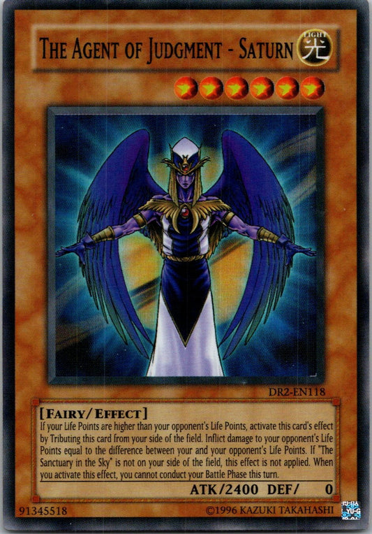 Yugioh The Agent of Judgment - Saturn DR2-EN118 Super Rare NM