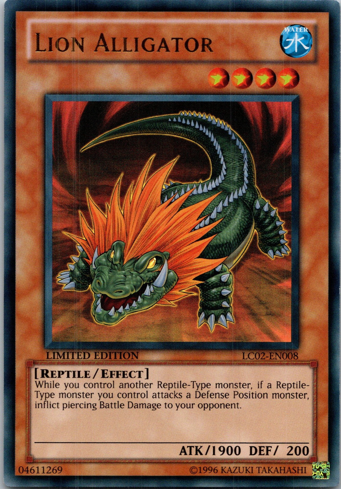 Yugioh Lion Alligator LC02-EN008 Limited Edition Ultra Rare NM