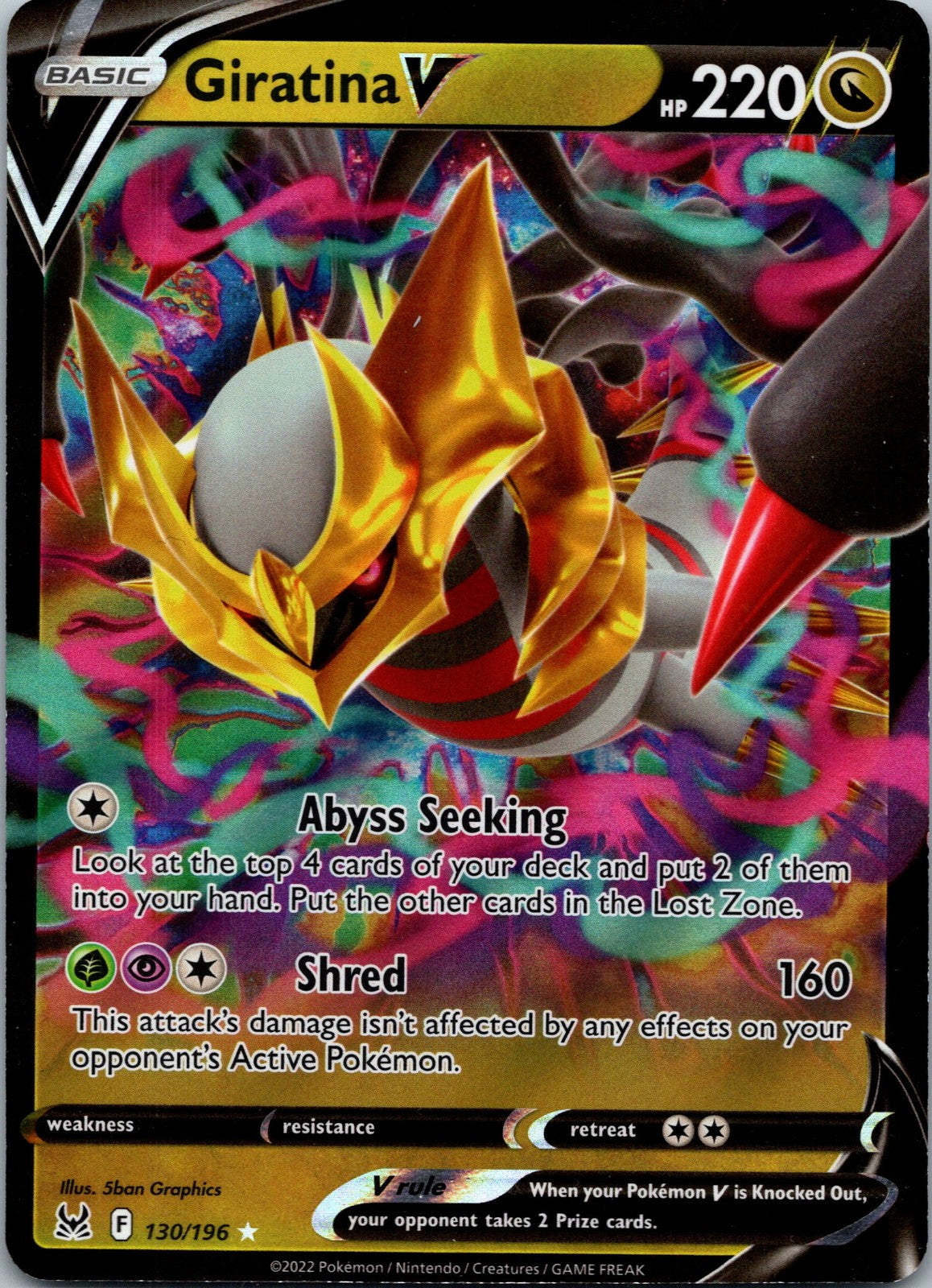 Pokemon Giratina V 130/196 Ultra Rare NM