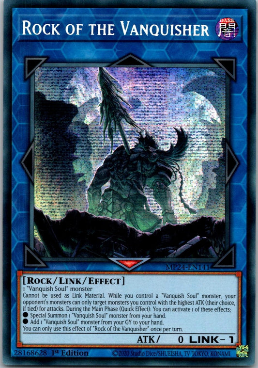 Yugioh Rock of the Vanquisher MP24-EN141 1st Edition Prismatic Secret Rare NM