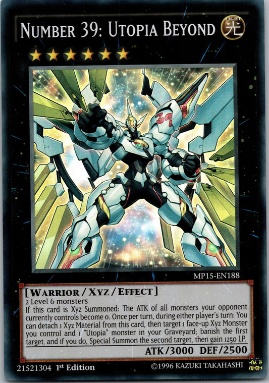 Yugioh Number 39: Utopia Beyond MP15-EN188 1st Edition Super Rare NM
