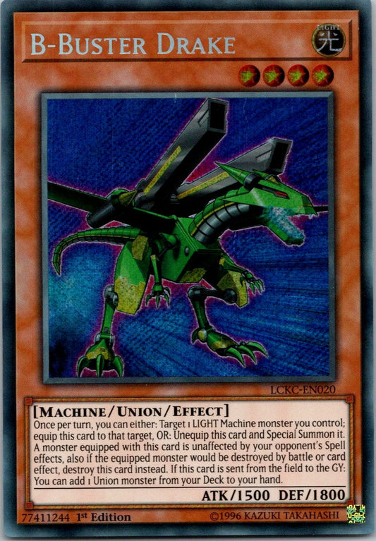 Yugioh B-Buster Drake LCKC-EN020 1st Edition Secret Rare NM
