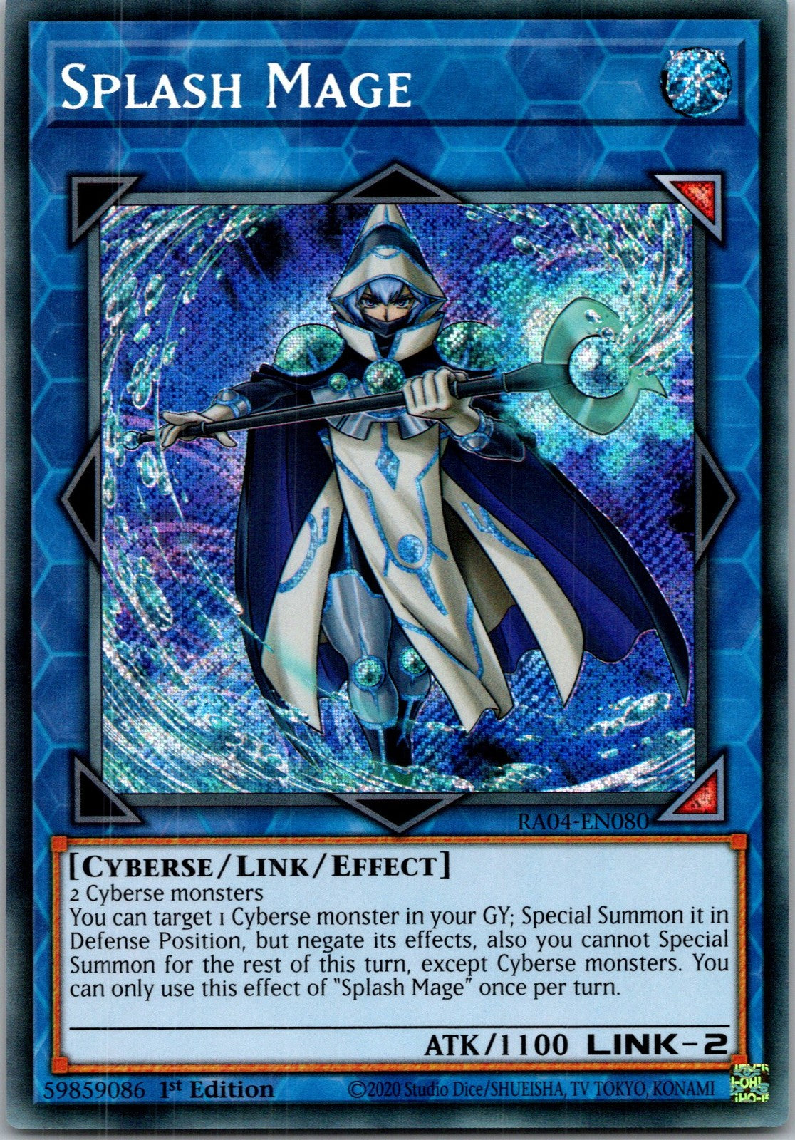 Yugioh Splash Mage (Secret Rare) RA04-EN080 1st Edition Secret Rare NM
