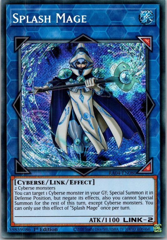 Yugioh Splash Mage (Secret Rare) RA04-EN080 1st Edition Secret Rare NM