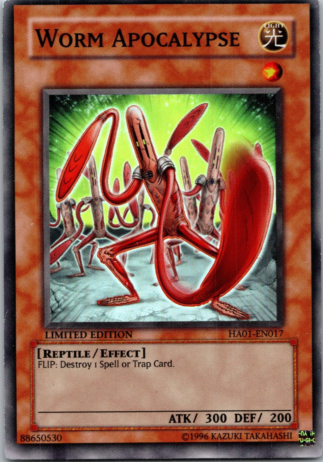 Yugioh Worm Apocalypse HA01-EN017 Limited Edition Super Rare NM