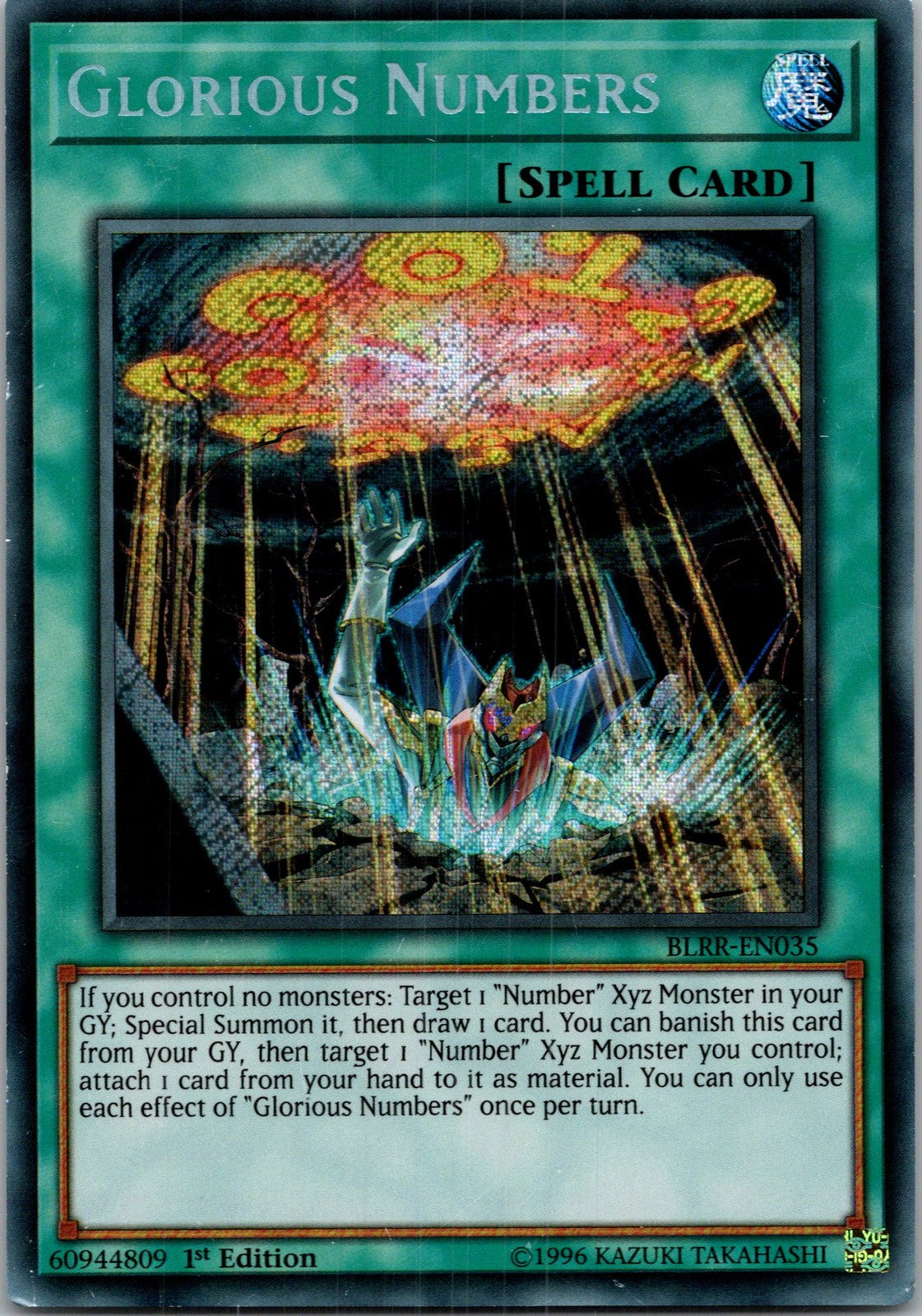 Yugioh Glorious Numbers BLRR-EN035 1st Edition Secret Rare NM