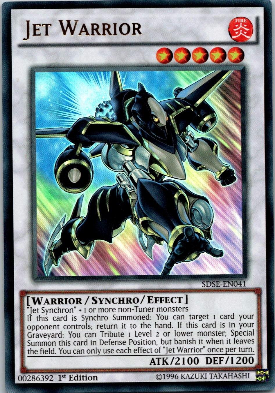 Yugioh Jet Warrior SDSE-EN041 1st Edition Ultra Rare NM