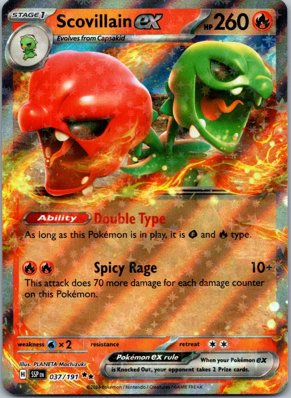 Pokemon Scovillain ex 037/191 Double Rare NM