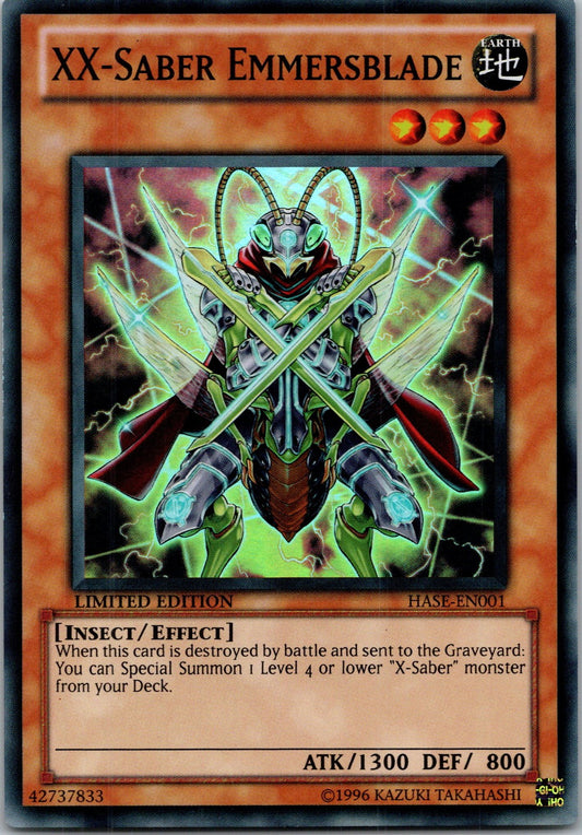 Yugioh XX-Saber Emmersblade HASE-EN001 Limited Edition Super Rare NM