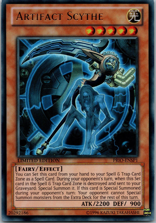 Yugioh Artifact Scythe PRIO-ENSP1 Limited Edition Ultra Rare NM