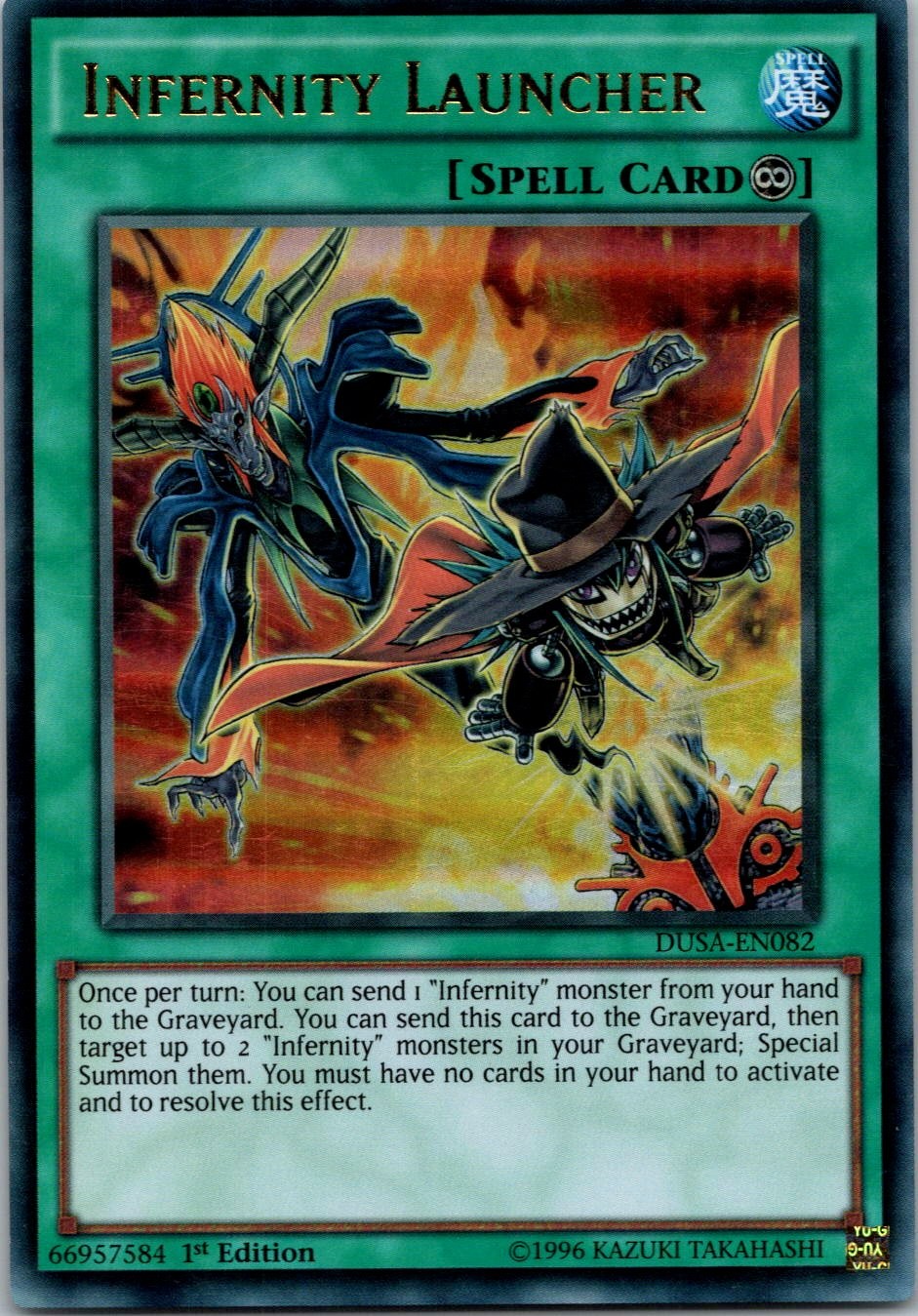 Yugioh Infernity Launcher DUSA-EN082 1st Edition Ultra Rare NM
