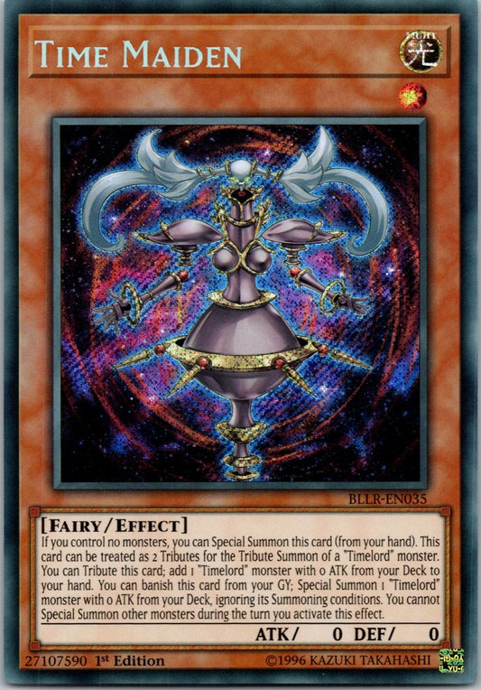 Yugioh Time Maiden BLLR-EN035 1st Edition Secret Rare NM